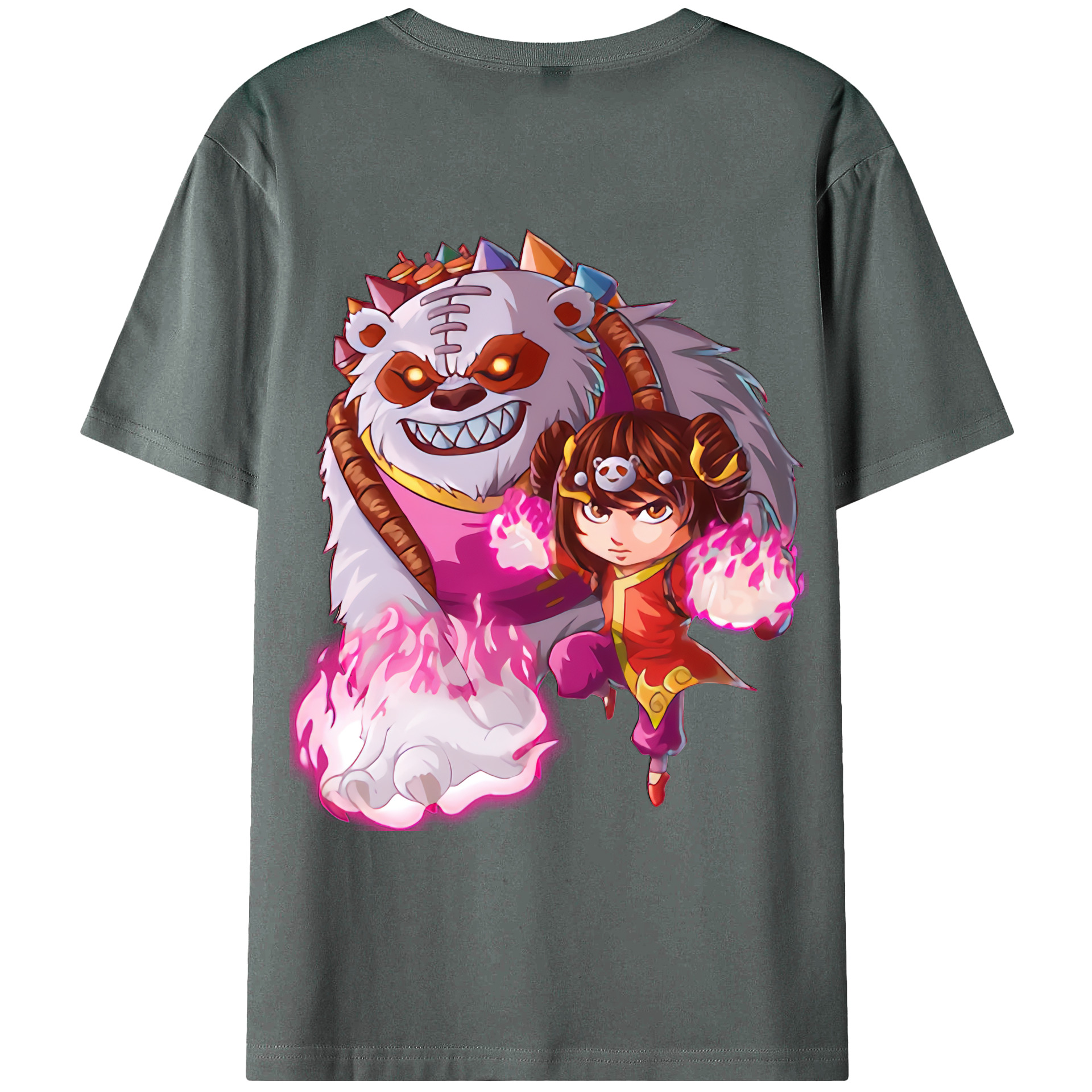 （画像用） リーグ・オブ・レジェンド League of Legends LOL 綿100％ メンズ半袖Tシャツ（バックプリント） 通気性